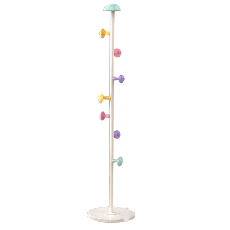 Ständer Kleiderständer Metall 7 Haken Abnehmbar Haushaltsware Stehender Kleiderständer für Schlafzimmer Frisches Gelb Lychee White 167cm