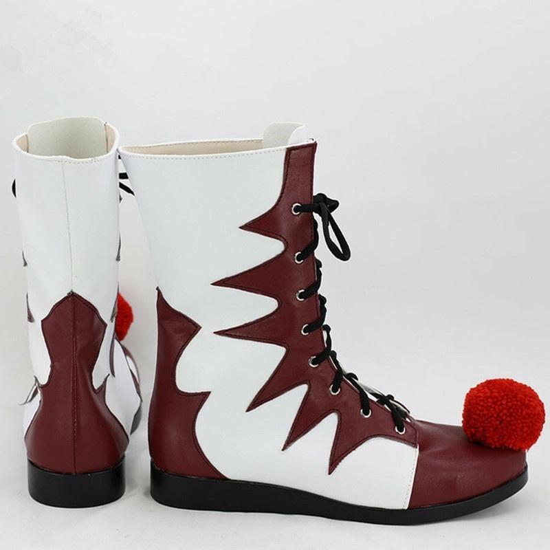 Halloween gruseliger Clown Handgemachte Pennywise Stiefel Cosplay Schuhe Stephen King es IT Horror Clown Killer Karneval Cosplay Stiefel EU 36