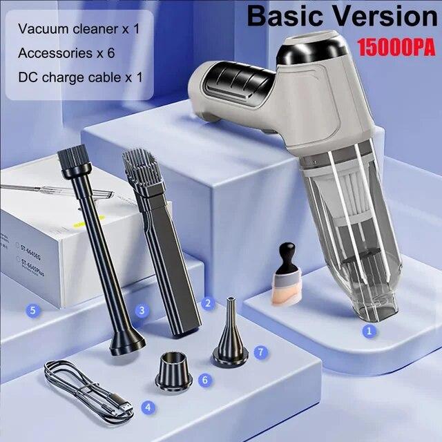 95000Pa Drahtloser Auto-Staubsauger, tragbar, kabellos, kraftvoll, starker Sog, Handheld-Reinigungsmaschine, neues Autozubehör 2023 Basic