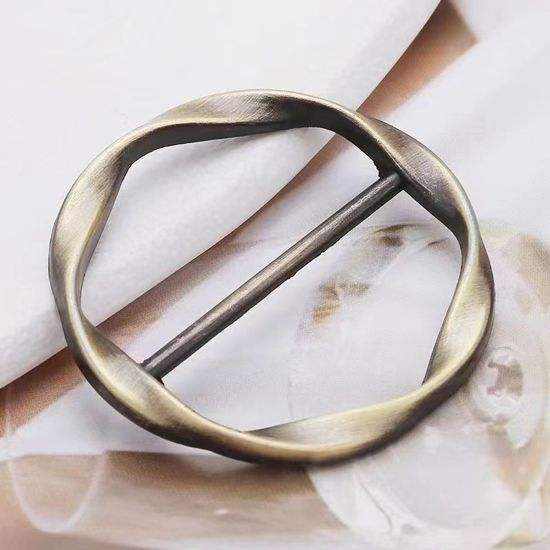 Ecke Saum Taille Geknotet Broschen Kristall Perle Metall Hijab Seidenschal Ring Clip Knopf Hemd T-Shirt Fixierter Halter Schal Schnalle 1PCS bronze