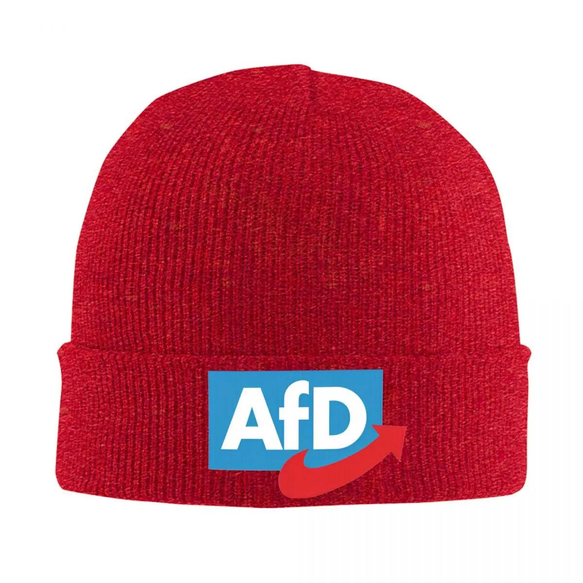 AFD Logo Mützen Gestrickte Mütze Kpop Thermisch Elastisch Herren Damen Unisex Kappen Herbst Winter Grafik Freizeit Mützen Geschenkidee One Size