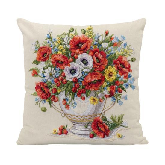 Blumen-Kissenbezug Frühling Sommer Blumen-Kissenbezug Dekokissenbezug für Wohnzimmer Sofa Schlafzimmer Haus Bauernhaus Dekoration 45x45cm B brown