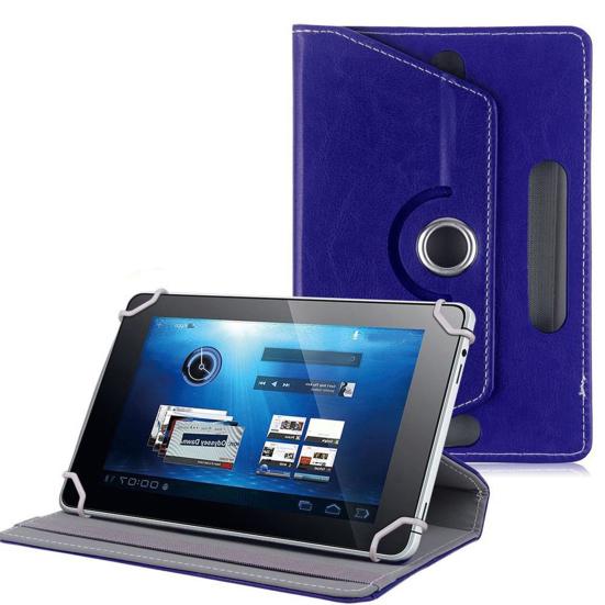 Kunstleder-Tablet-PC-Hülle, 360 Grad drehbarer Ständer, Universal-Halterung For 10 Inch Tablet Pc dunkelblaue