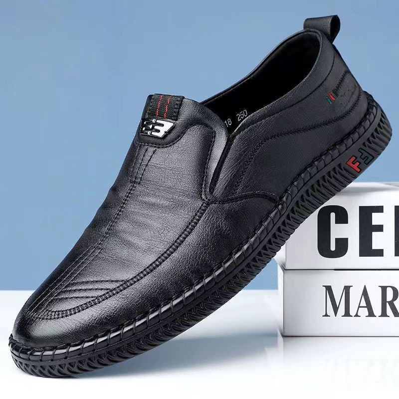 Klassische Herren Business Lederschuhe Herbst Winter Rutschfeste Bequeme Freizeitschuhe Loafer Mode Leichte Männliche Arbeitsschuhe 39