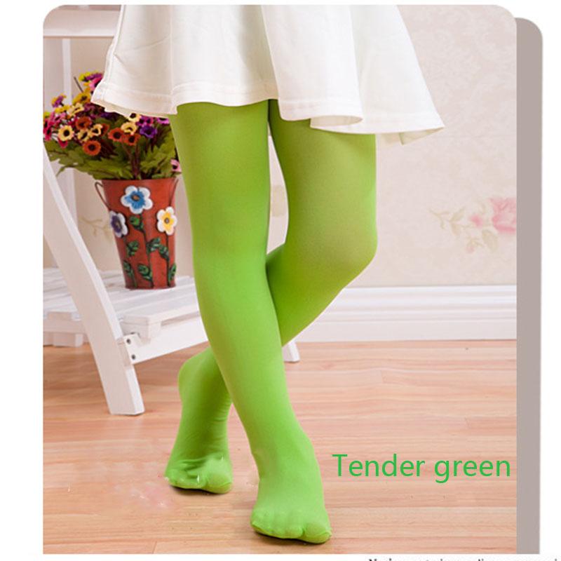 Frühling Candy Color Kinder Strumpfhosen Ballett Tanz Strumpfhosen für Mädchen Strumpf Kinder S grün