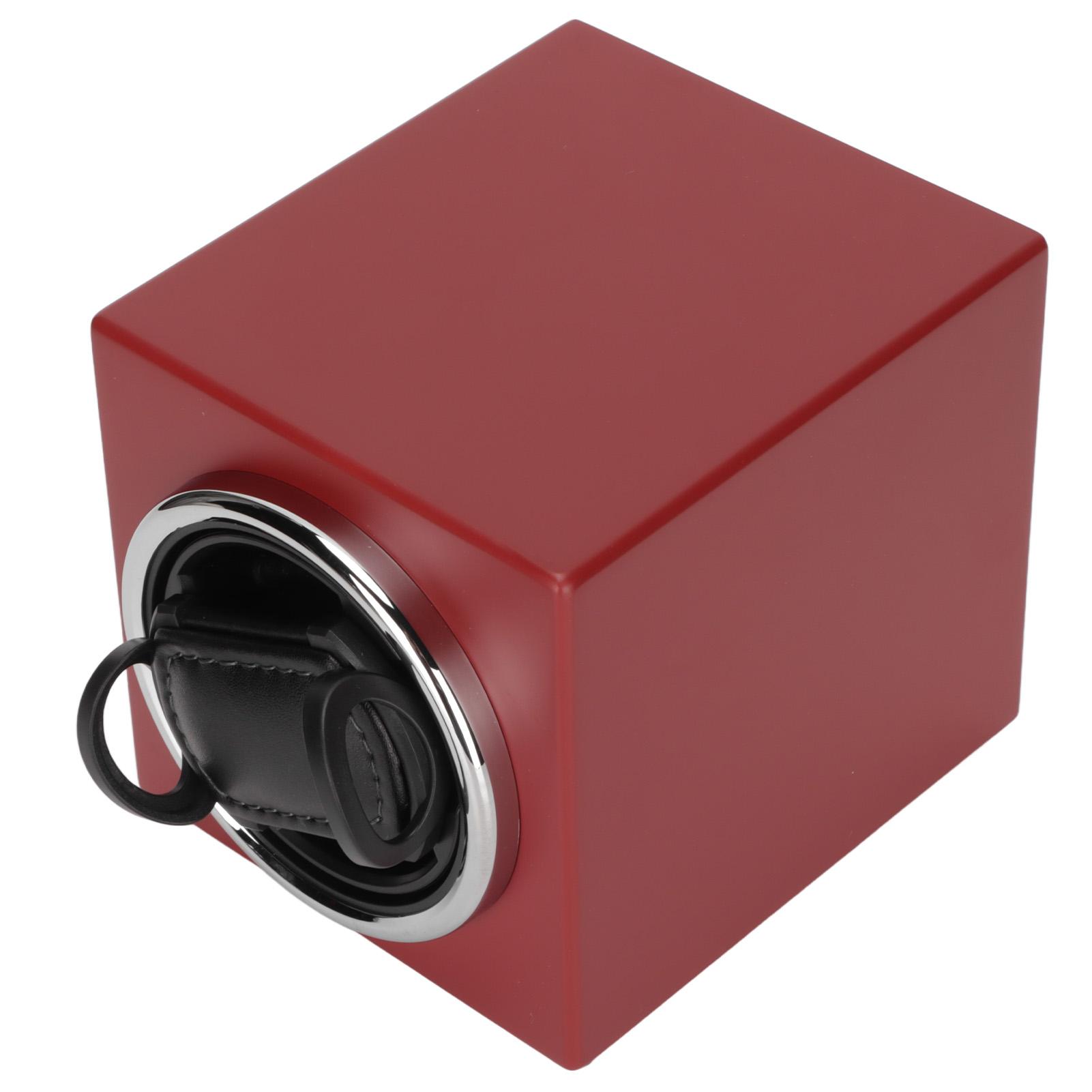 Automatischer Uhrenbeweger Ultra Leise Rot Mattlack Mechanischer Uhrenbeweger Displaybox 12,5x11x11cm