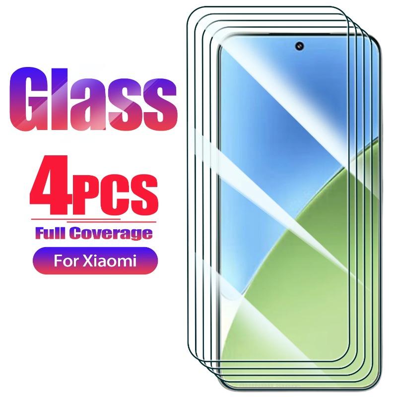 4PCS HD Screen Protector For Xiaomi 15 Glass Tempered Glass For Xiaomi 11 12 13 14T Pro 11 Lite Film Xiaomi Mi 11T reinfarbig