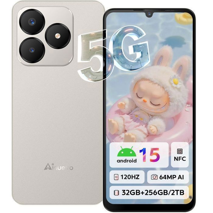 Smartphone 5G 32GB+256GB 6,75  120Hz 5280mAh Smartphone Ainuevo Neo S25 Pro Android 15 64MP Telefon Tragbar Dual-SIM/NFC Oder
