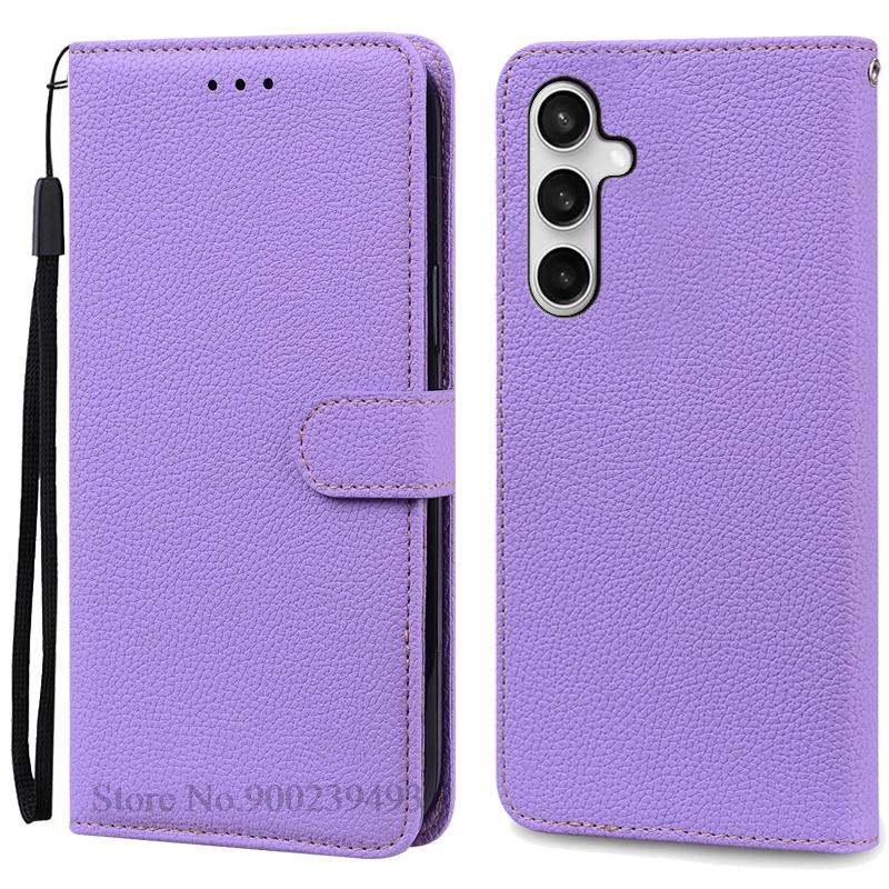 S25FE S 25 FE S25 FE Hülle Für Samsung Galaxy S25 FE Hülle Brieftasche Leder Klapphülle Für Samsung S25 FE 5G Hülle Coque Fundas Etui For Samsung S25 FE licht lila
