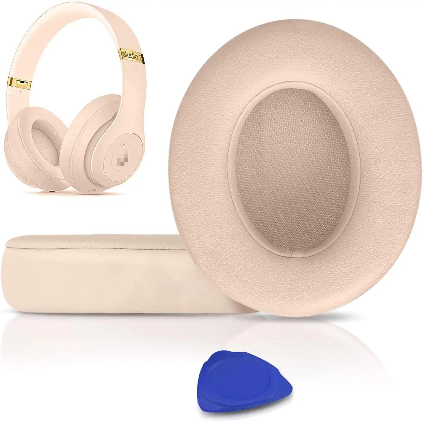 Ersatz-Ohrpolster für Beats Studio 2 Studio 3, Proteinleder und Memory Foam, Kopfhörer-Ohrabdeckungen, Ohrpolster-Kissen-Ersatz rose gold