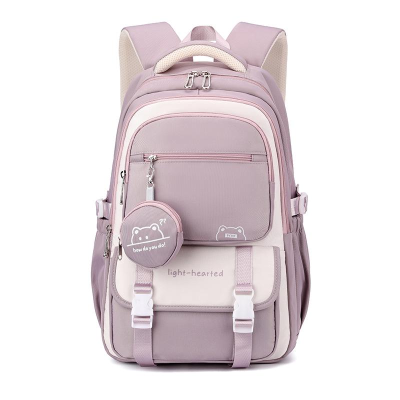 Mädchen Rucksäcke Kinder Schultaschen für Teenager Reise Rucksäcke Druck Kinderschultaschen Umhängetasche One Size violett