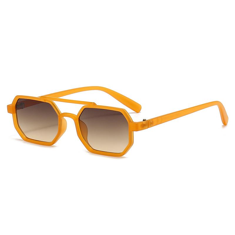 Sonnenbrille mit quadratischem Rahmen, europäische und amerikanische Mode, Doppelsteg, vielseitige Brille, personalisierte Streetstyle-Sonnenbrille für Männer