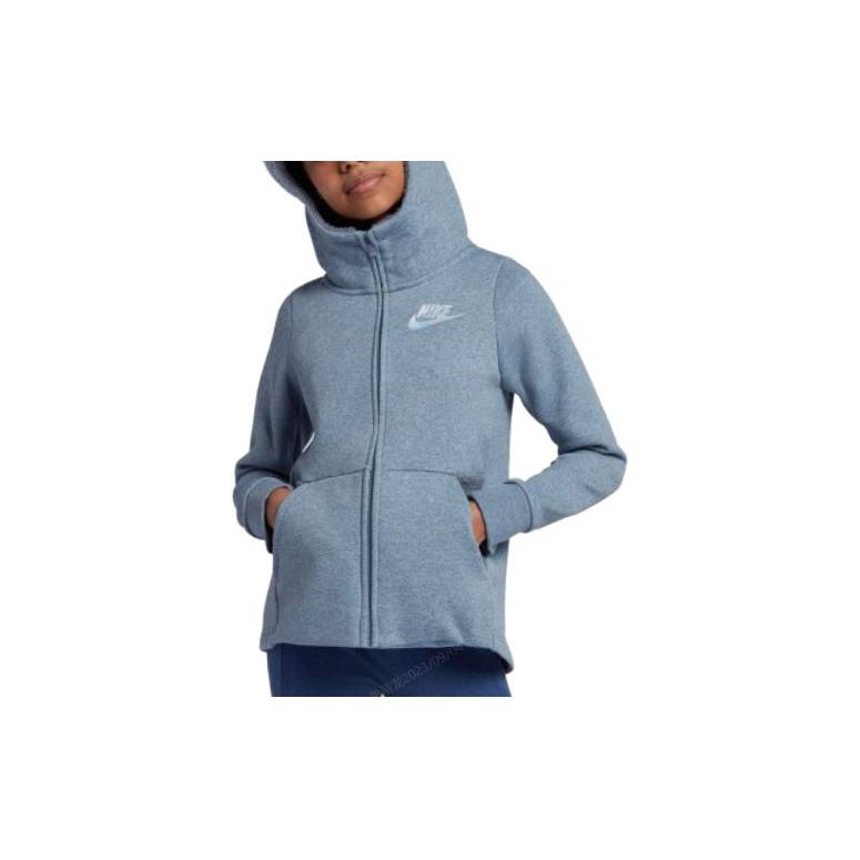 Nike Kinder Logo-Print Kapuzenjacke Kinderjacken Grau AV8422-445 L