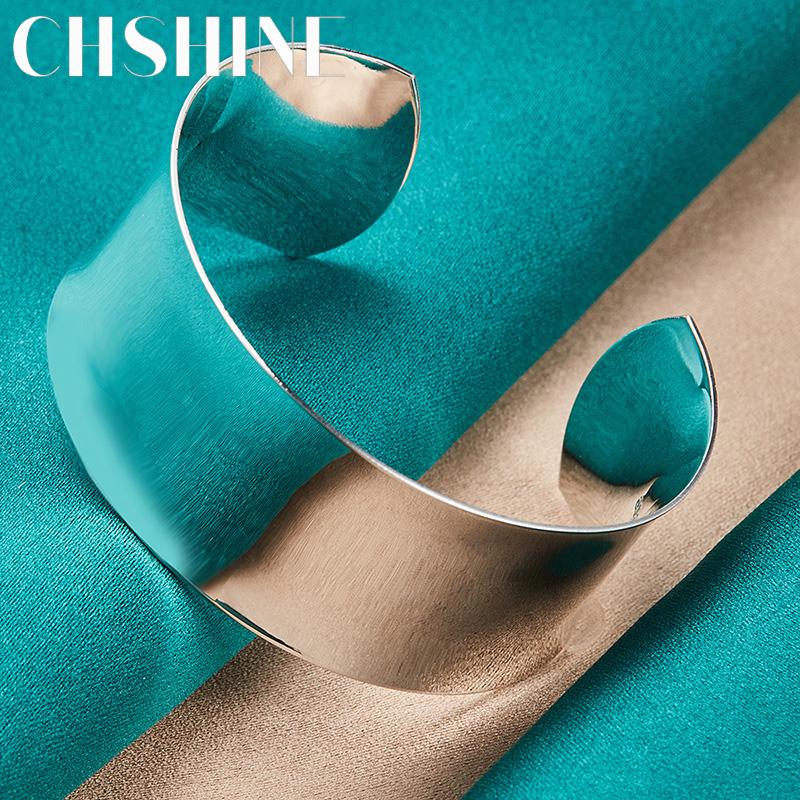 925 Sterling Silber Manschettenarmband Armreif Modeschmuck MD012