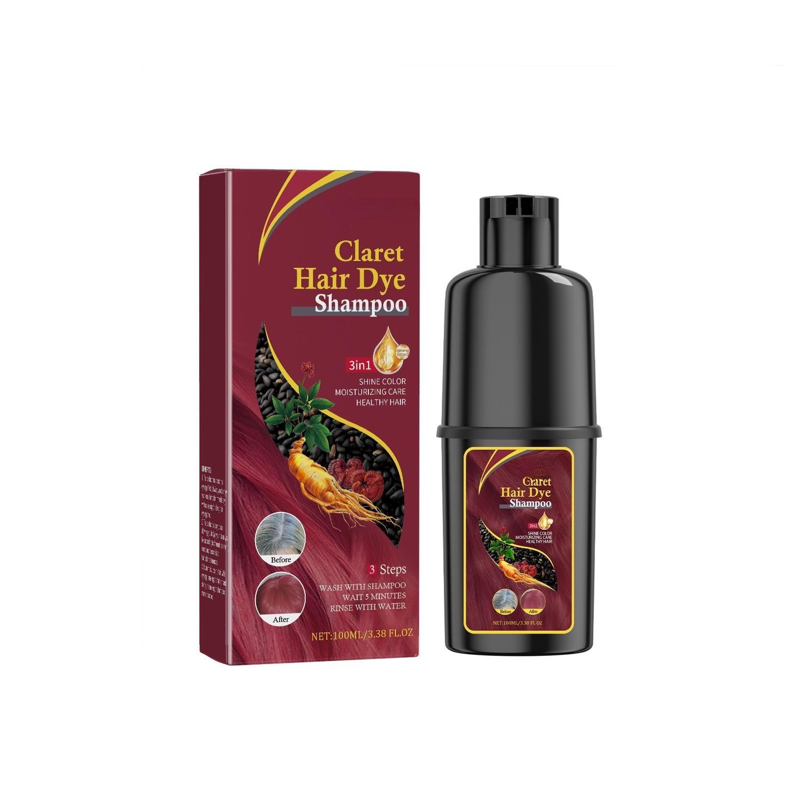 Silbergraues Haarfarbe Shampoo mit feuchtigkeitsspendender Kopfhautpflege wein rot