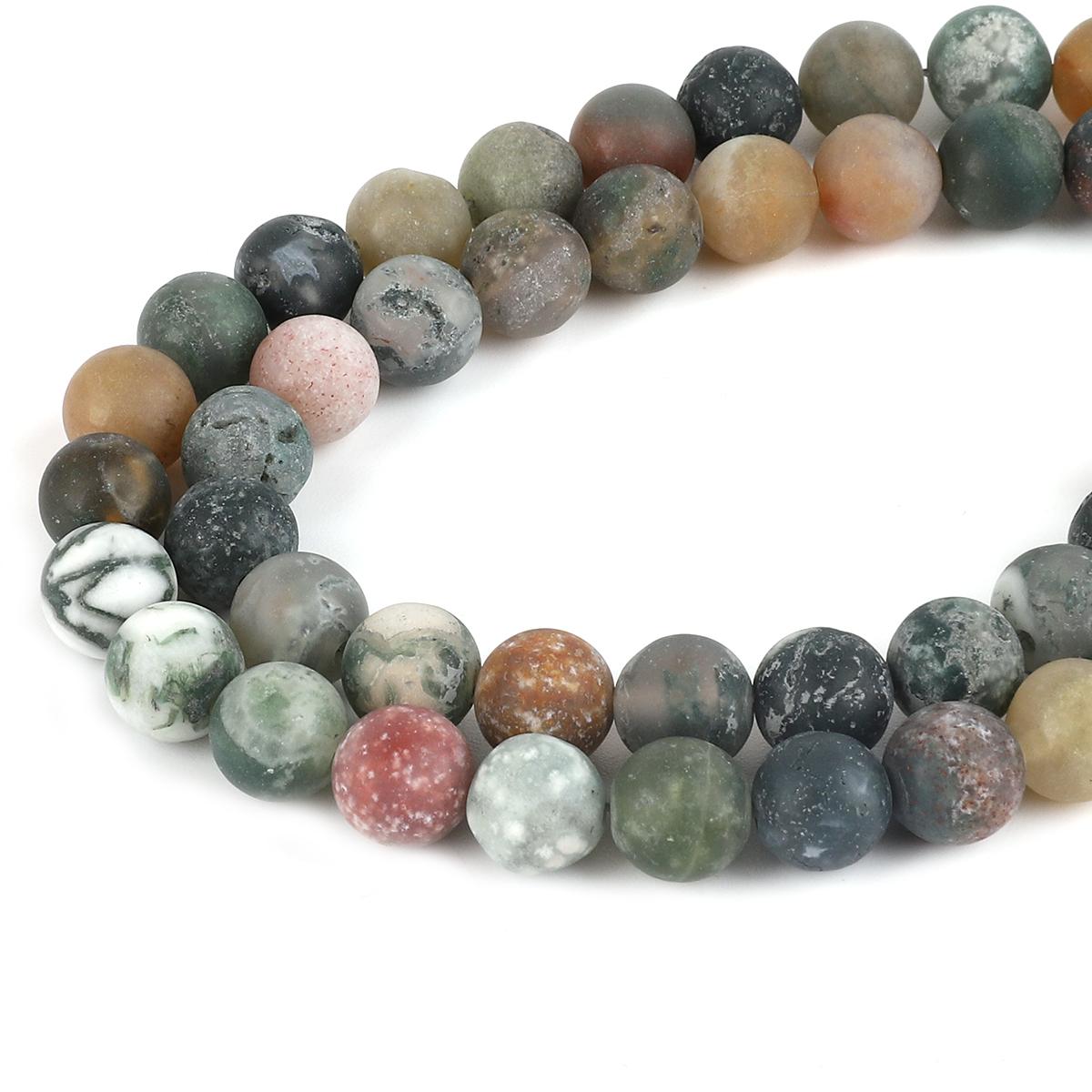 Natursteinperlen Runde Perlen für DIY Schmuckherstellung Armband Halskette Fußkettchen 10mm 38pcs grün