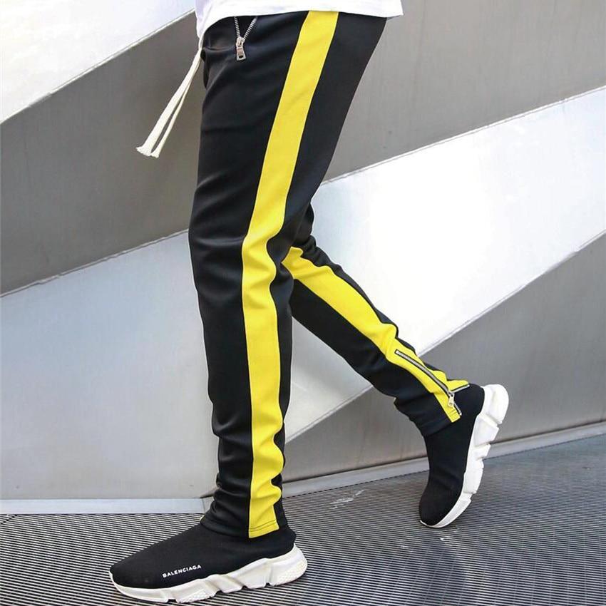 Herren-Jogginghose, Freizeithose, Fitness, Sportbekleidung, Trainingshose, schmale Jogginghose, Hose, Trainingshose M gelb