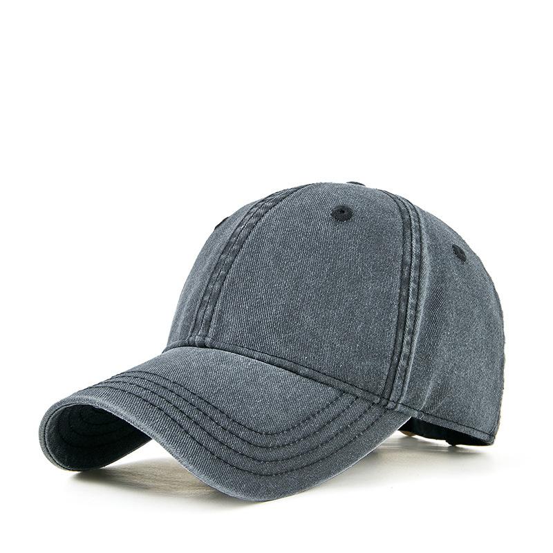 Mann Baumwolle Große Größe Baseball Hut Frau Plus Größe Sun Caps Männlich Casual Snapback Cap Papa Große Sport Hüte 55-59 cm 60-65 cm 60-65cm schwarz