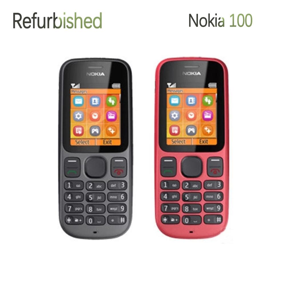 Generalüberholtes Nokia Original Nokia 100 Mobiltelefon mit 1 SIM 1 Battery 1 Charger blau