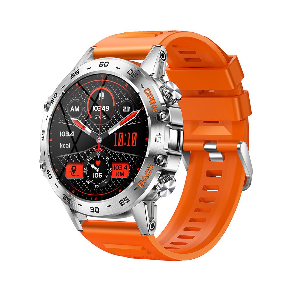 MEVADEN 1,39 IPS-Bildschirm Herren Bluetooth Call Smart Watch Sport Fitness Tracker Pulsmesser Smartwatch für Android IOS orange