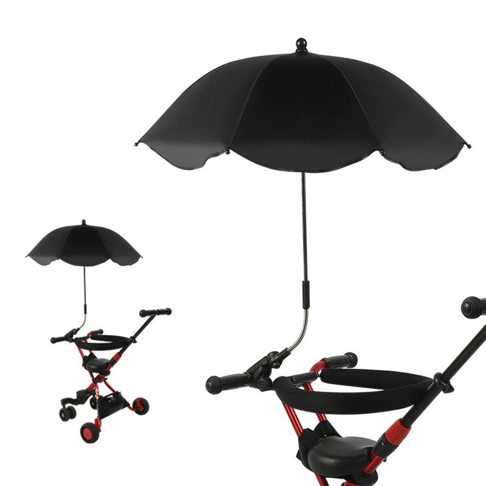 UV-Schutz Kinderwagen Sonnenschirm Regendicht Kinder Buggy Sonnenschirm Baby Auto Schirm Neugeborene schwarz