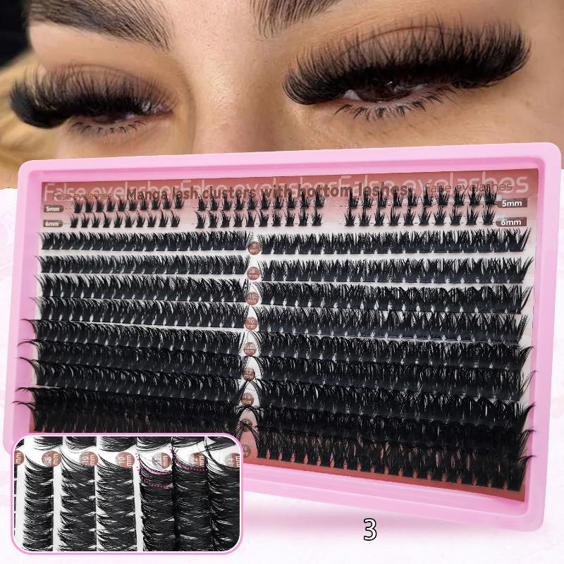 1 Box Cluster Wimpernverlängerung 10-16mm Mix Flauschige Dicke Wimpern-Cluster Natürliche Wimpern Wispy Individuelle Wimpernverlängerung Cluster 3