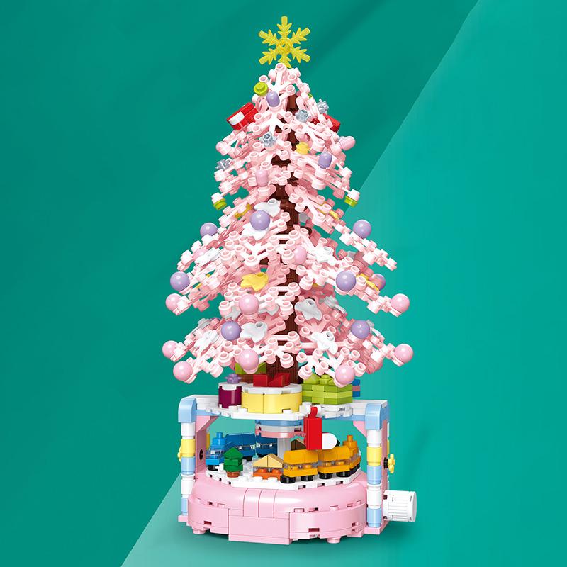 Hochwertige Weihnachten Hochwertige Geschenke Hochwertige Weihnachten Hochwertiger Baum Hochwertiges Gebäude Hochwertiger Baustein Hochwertige Montage rosa