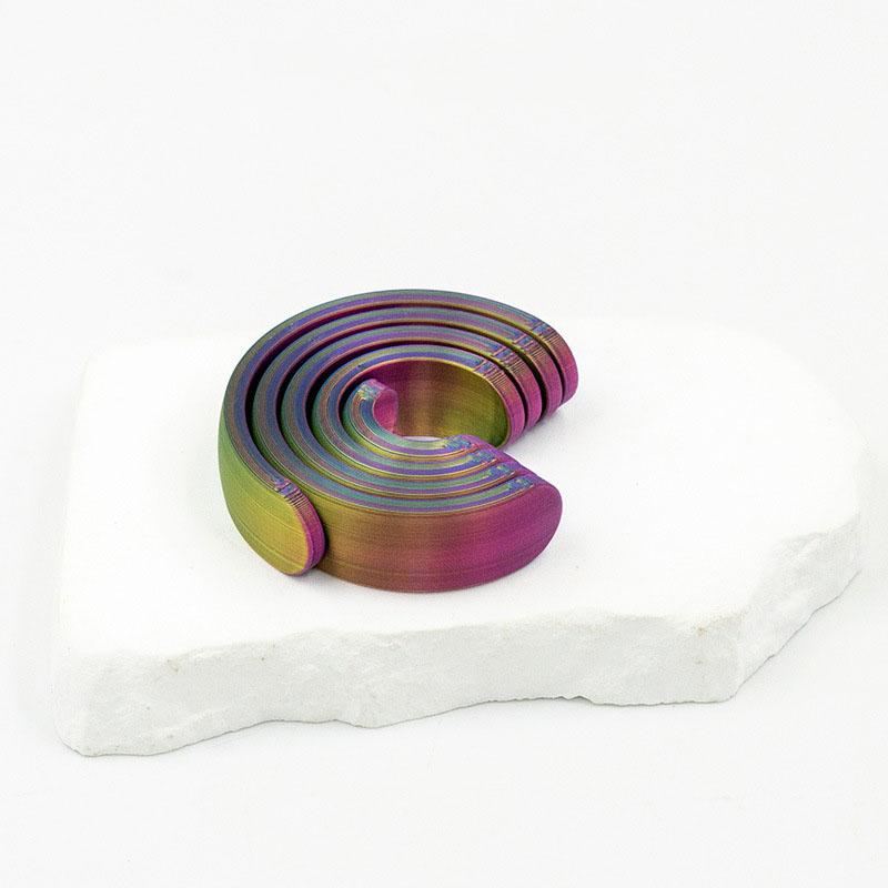 3D-gedrucktes spiralförmiges Fidget-Spielzeug, drehbares Schreibtischspielzeug zur Stressbewältigung, sensorisches Angstlösegeschenk für Erwachsene, Dekompressions-Spinner