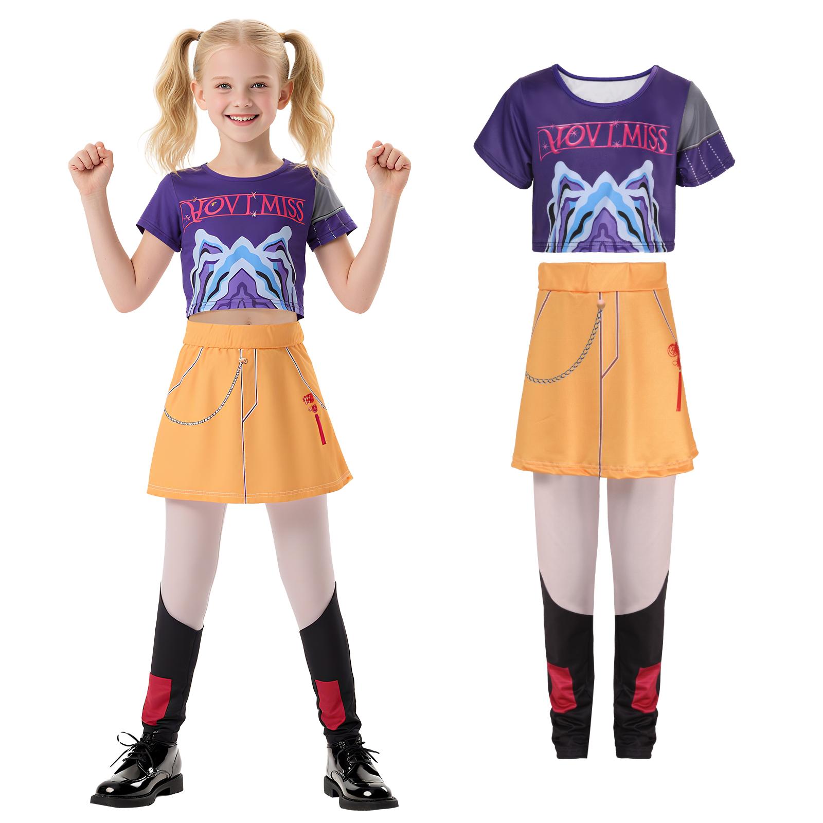 Kinder Cosplay Kostüme Mädchen Mira Fantasy Rollenspiel Outfits Kpop Halloween Karneval Party Anzüge 120cm blau