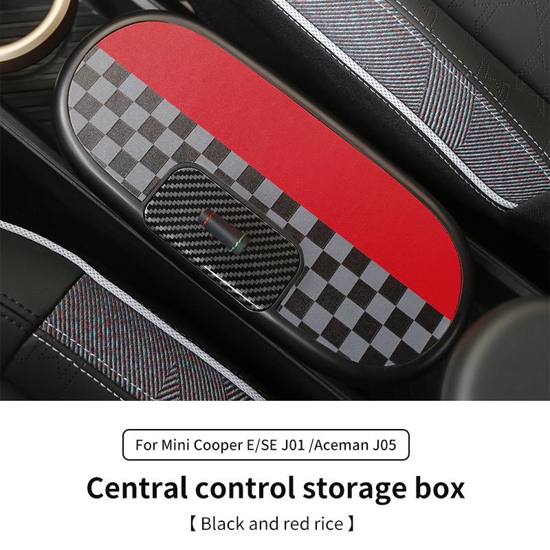 Zentrale Aufbewahrungsbox für BMW Mini Cooper E/SE J01 J05 Aceman 2024 2025 Zentrale Armlehnen-Aufbewahrungsbox Autozubehör JCW