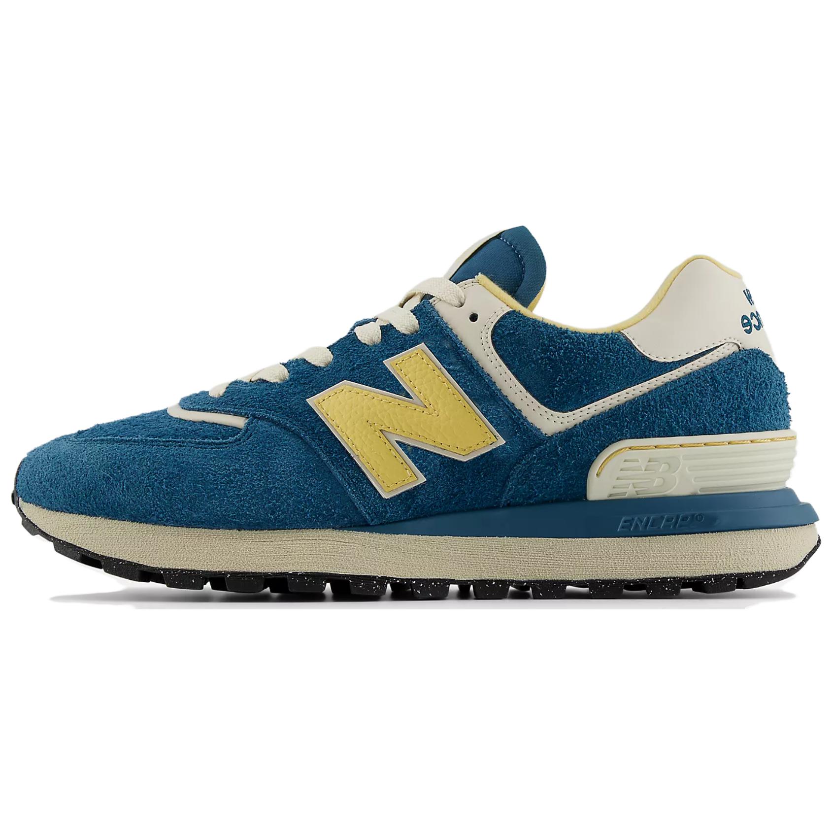 New Balance Nb 574 Legacy Bequeme Vielseitige Low-Top Trail-Laufschuhe Herren Sneaker Blau Weiß Gelb U574LGBY 41.5
