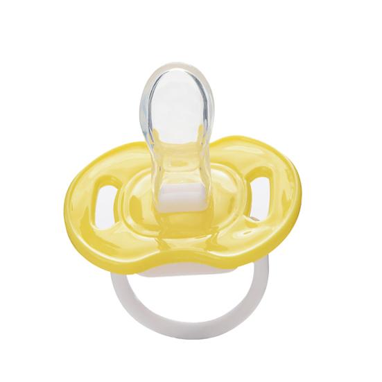 Kleinkind Baby Sicherheit Silikon Schnuller Schnuller Zahnen Schnuller Schlaf Daumen Nippel Nipple gelb
