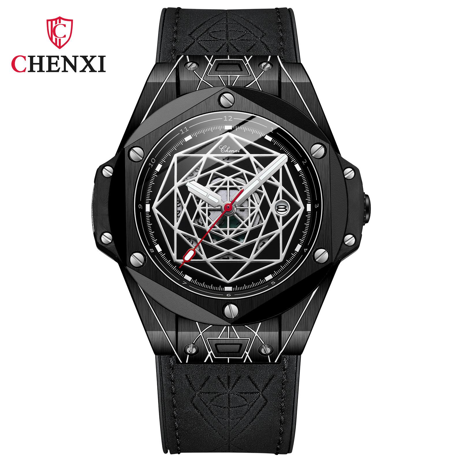 Neue TOP Marke Luxus herren Uhr Mit Box männer Wasserdichte Leucht Mode Kalender männer Quarz Uhren black