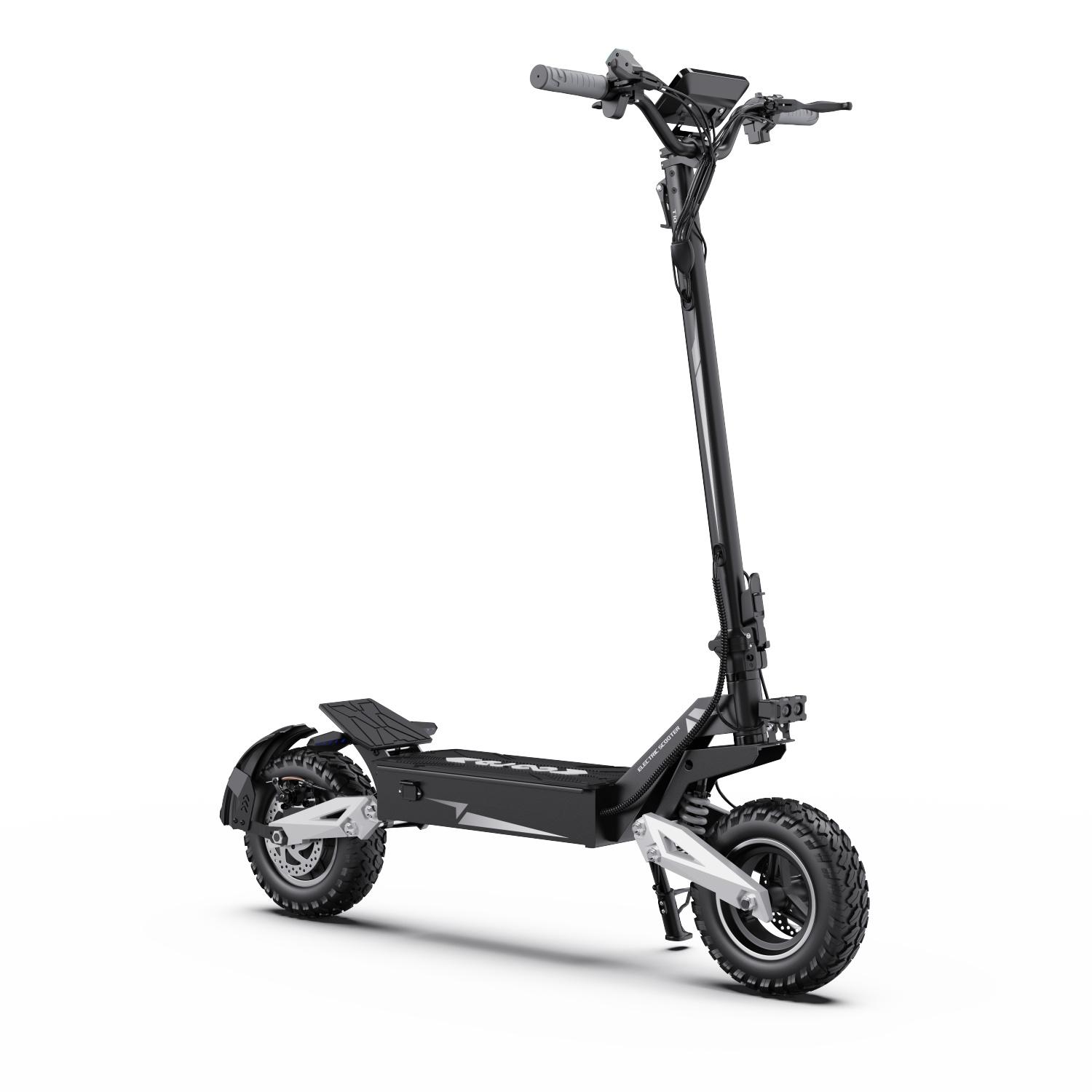 OOTD T10 All-Terrain Elektroroller für Erwachsene 900W Motor 48V13.5A Batterie 11 Zoll Offroad Luftreifen E-Scooter für jedes Gelände schwarz