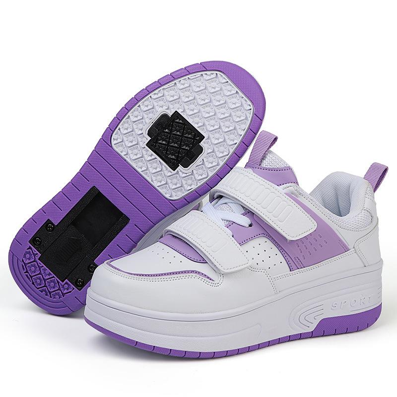 Neue Studentenrad-Rollschuhe Kinderschuhe Jungen Doppelrad Mädchen Rollschuhe Erwachsene Rollschuhe Winter 42