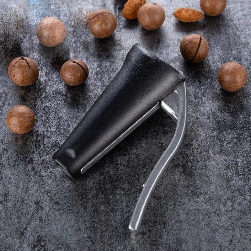 Haselnuss-Walnuss-Zange, Nussknacker, Kastanien-Clip, Schäler, Öffner, Klemme, Zange, Trichterform, Gadget, Küchenzubehör schwarz