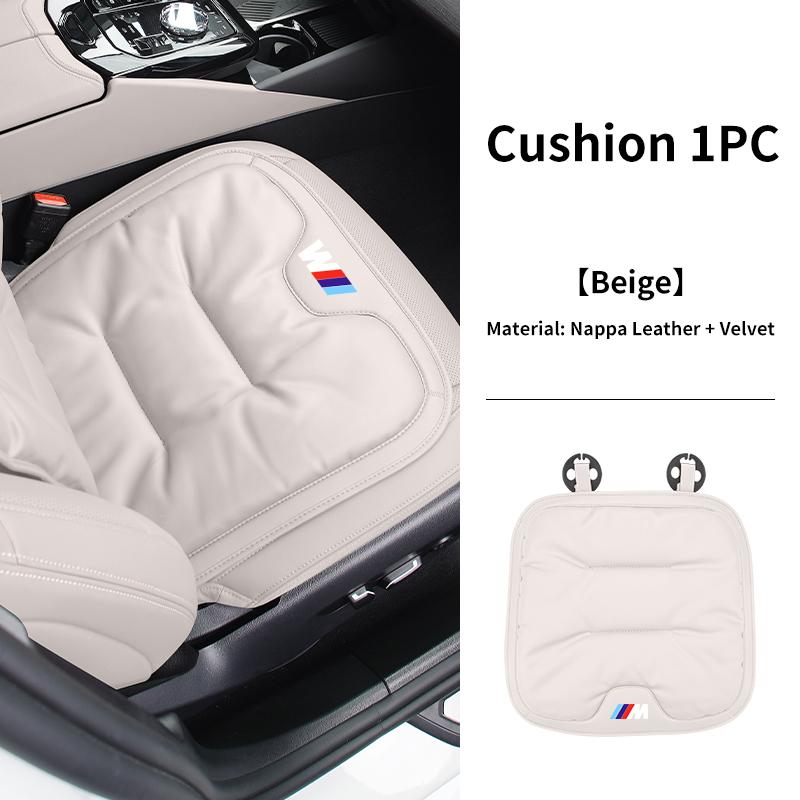 Neues Luxus Auto Velours Leder Kissen Atmungsaktives Rücksitz Kissenbezug BMW Zubehör Für BMW F30 E60 F20 E46 E90 F10 G60 X5 Beige 1pc-2