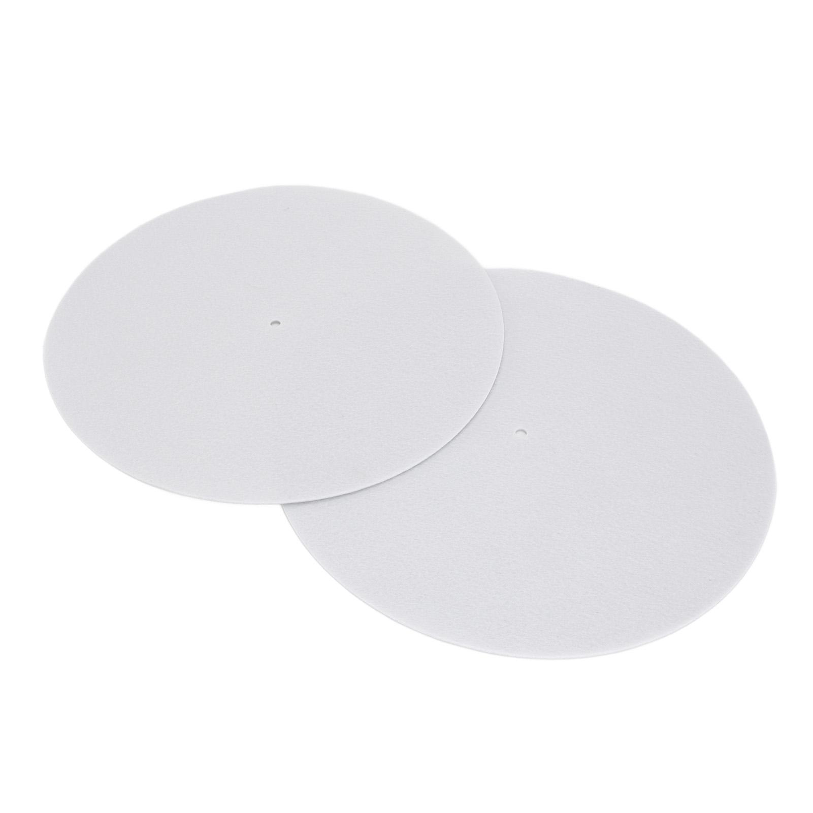 2 Stück 12 Zoll Plattenteller Matte Filz Antistatisch Rutschfest Plattenspieler Pad für Heim Plattenspieler