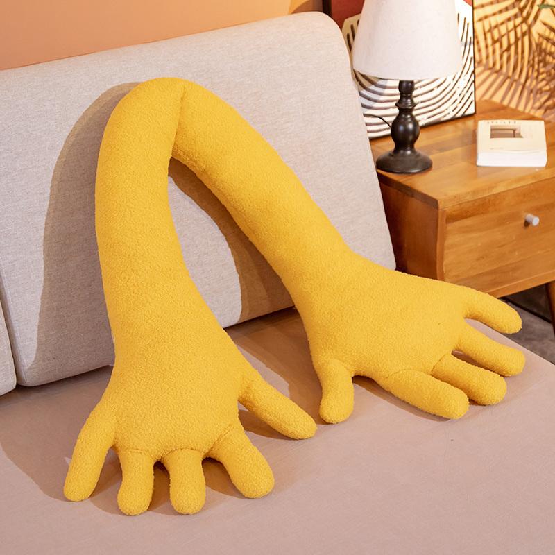 80/160cm Interessante Palmen-Plüschtiere Kreative Bunte Palmen Teddy-Samt-Kissen Simulation Finger Für Heimdekoration Kissen 80cm