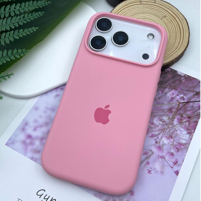 Handyhülle aus flüssigem Silikon für Apple iPhone 17 Pro Max - Einfarbig Große Aussparung Stoßfest Vollständige Abdeckung für iPhone 16/15/14/13/12/11/Pro/Plus/17 Air iPhone 17 Air amaranth rosa