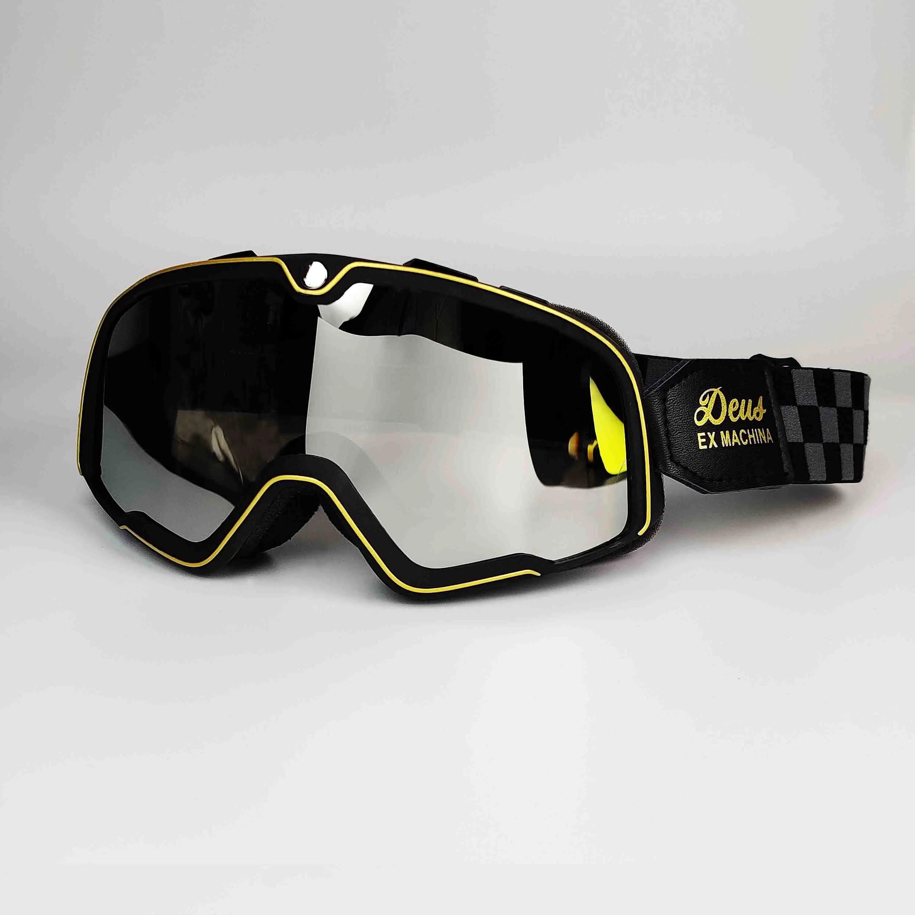 Retro Brille Motorrad Ski Brille Motocross Sonnenbrille Helm Fahren Rennen Cafe Racing Mountainbike ATV