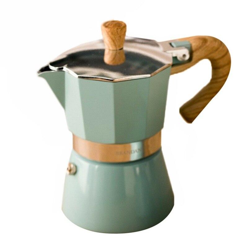 Retro-Kaffee-Kaffeekannen Moka Espresso-Kaffeemaschine Percolator Herd Top Pot 150/300ML Küchenwerkzeuge Herd-Kaffeemaschine 300ml