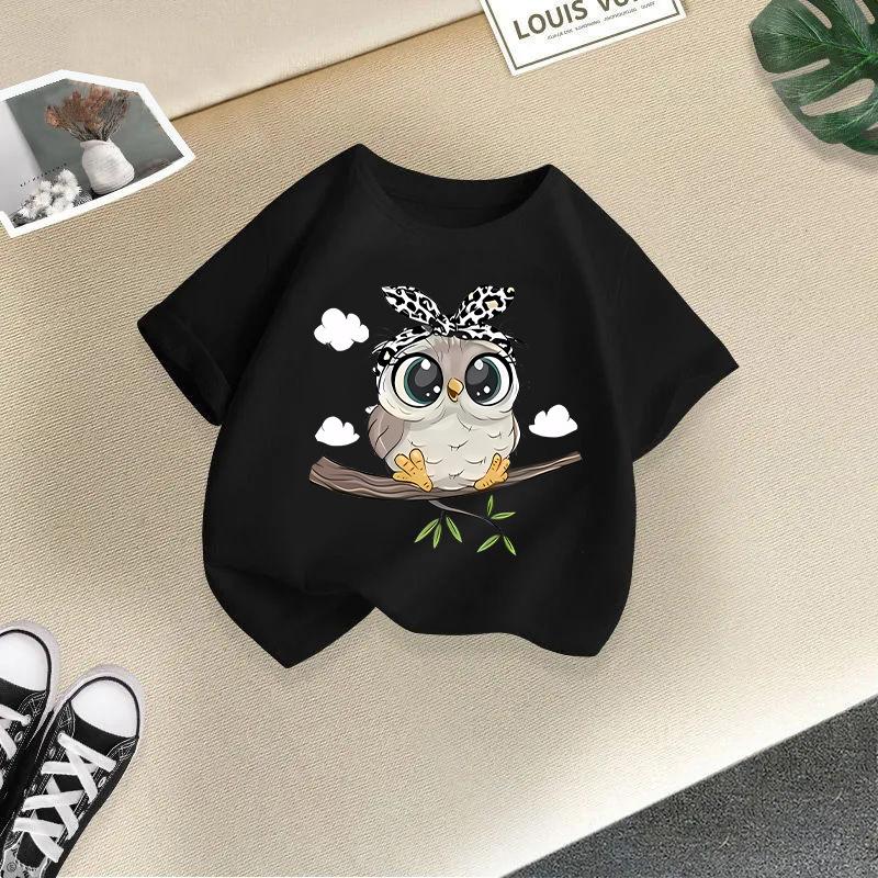 Sommer Neues Süßes Tier Mode Aufdruck Kinder T-Shirt Kurzarm Mode Reine Baumwolle Kinderkleidung 100 beige