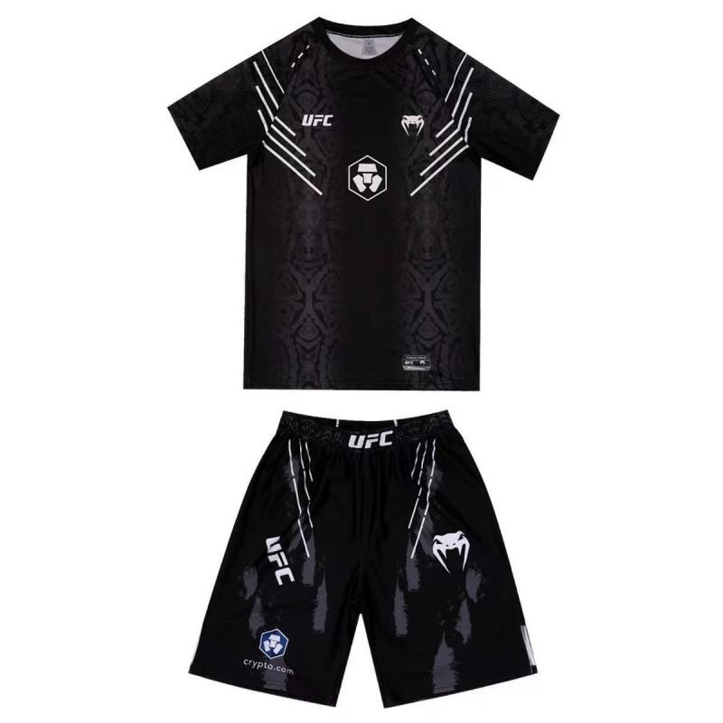 Kampfsport Trainingsanzug Herren Damen Kinder Schnelltrocknend Atmungsaktiv Kampfhosen Set Spandex-Lycra Mischung Gestreiftes Design Kids L Recommended Height 110cm