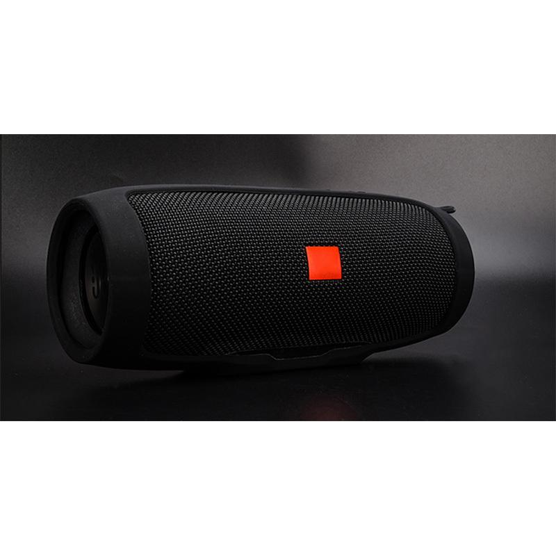 Weiche Silikonhülle Stoßfest Wasserdicht Schutzhülle für JBL Charge3 Bluetooth-Lautsprecher schwarz