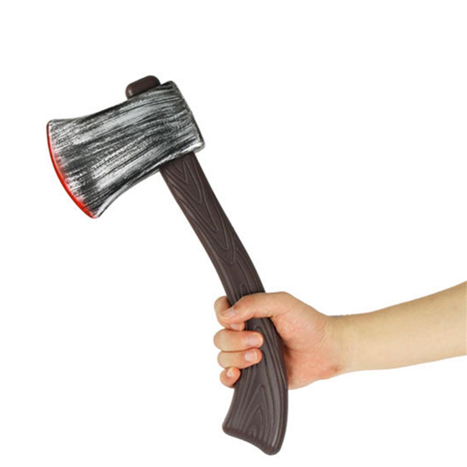 Blutige Halloween-Waffen, Messer, Axt, Kettensäge, Hackmesser und Sichel, Halloween-Requisiten, Party-Dekoration für Halloween, blutige, gefälschte Spielzeug-Requisiten One Size