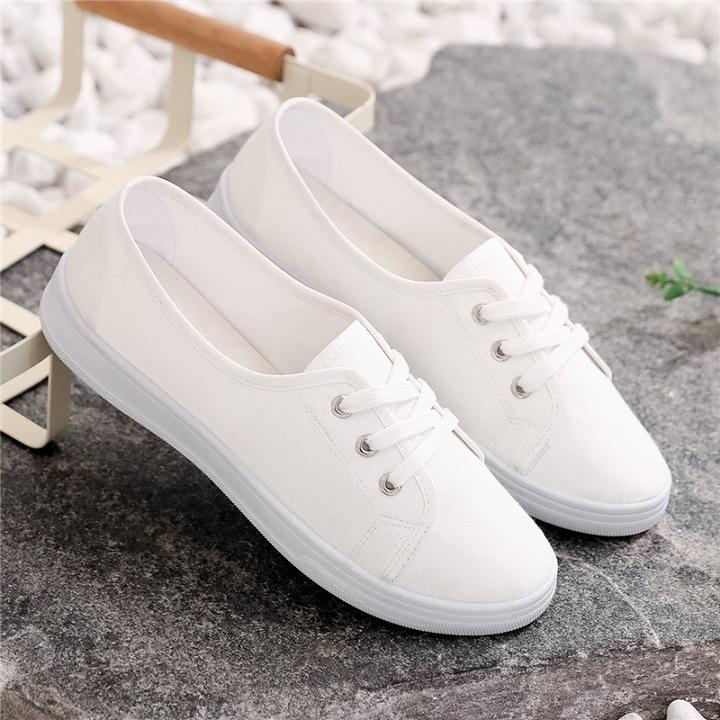Frauen Casual Schuhe Mode Atmungsaktive Wanderschuhe Mesh Flache Schuhe Frau Weiße Turnschuhe Frauen Feminino Weibliche Schuhe 35 weiß