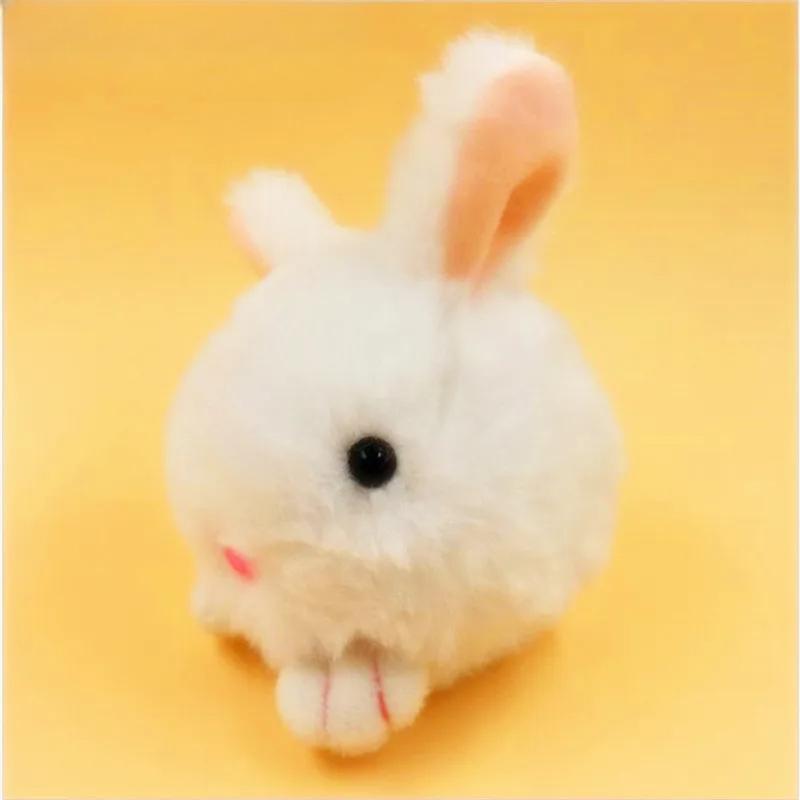 1 STÜCKE Mini Kaninchen Plüschtiere Schlüsselanhänger Feines Plüsch Kaninchen Handytasche Anhänger Cartoon Tier Ausgestopfter Plüsch Kleiner Anhänger für Mädchen 7 cm 7cm white