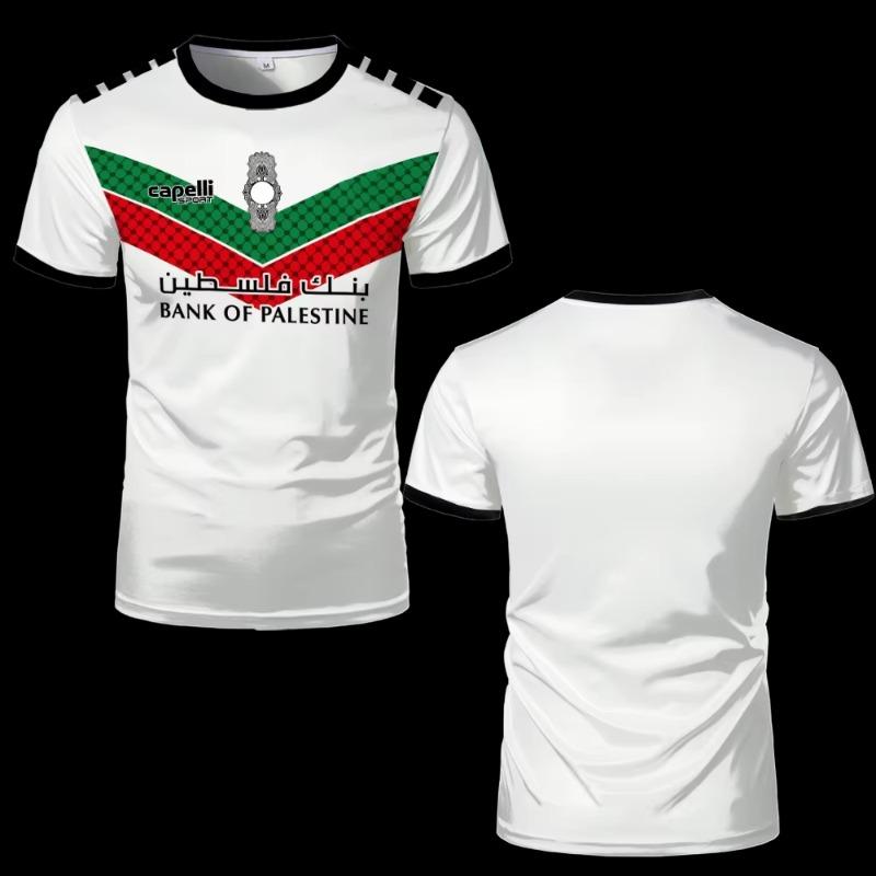 Herren Palästinensische Flagge T-Shirts Herrenbekleidung T-Shirt Palästina Fußballtrikot Herren T-Shirts Erwachsene & Kinder T-Shirt Leichte Fußballuniformen S