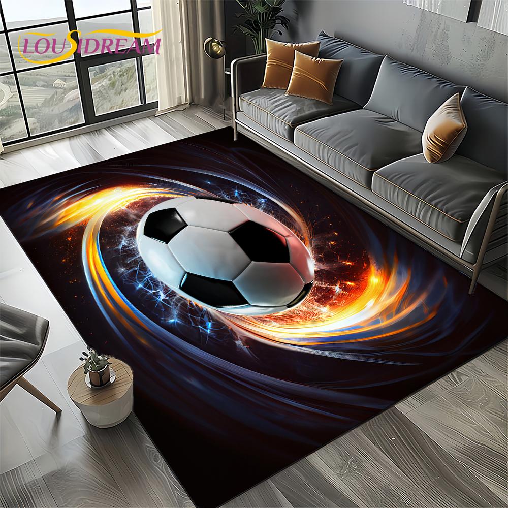 27 Stil Fußballfeld Fußball Sport Teppich Teppich für Wohnzimmer Schlafzimmer Zuhause Sofa Dekoration, Kinderbereich Teppich Rutschfeste Bodenmatte 40x60cm( 15x23in )
